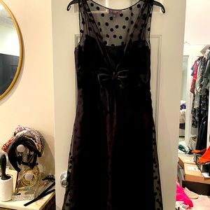 Black sheer polka dot dress